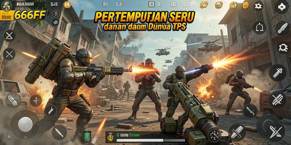 Tampilan seru pertarungan dalam game TPS 666FF.