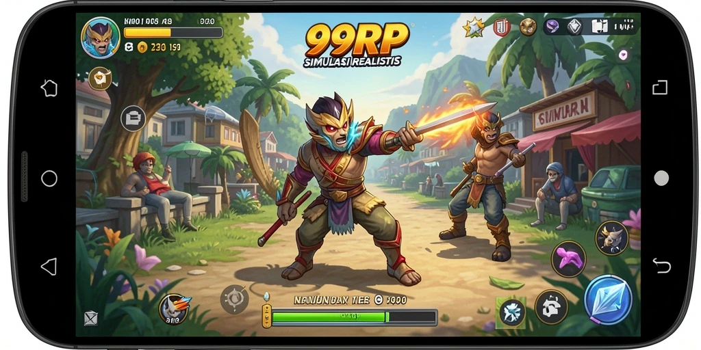 Tampilan menarik dari gameplay 99RP yang realistis dan seru.