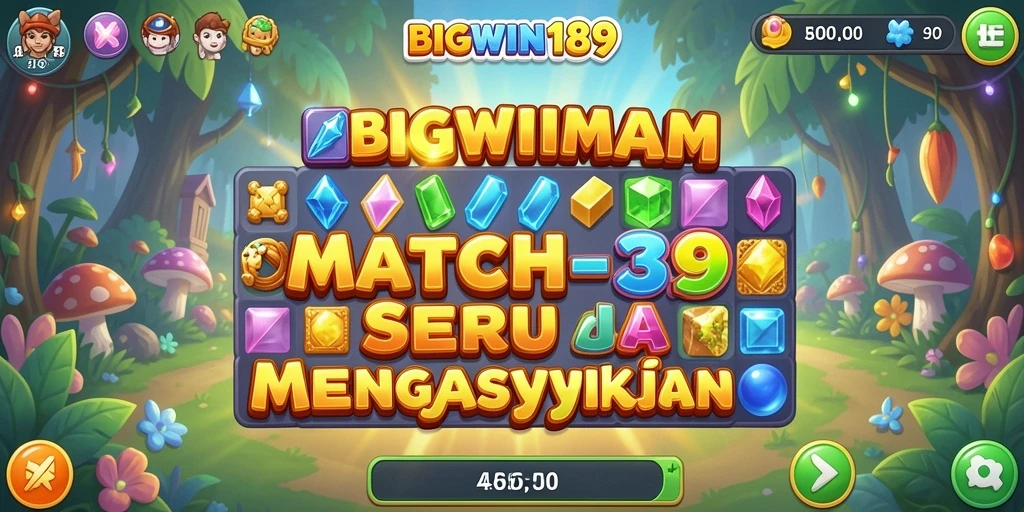 Tampilan gameplay seru dengan kombinasi permata dalam BIGWIN189.