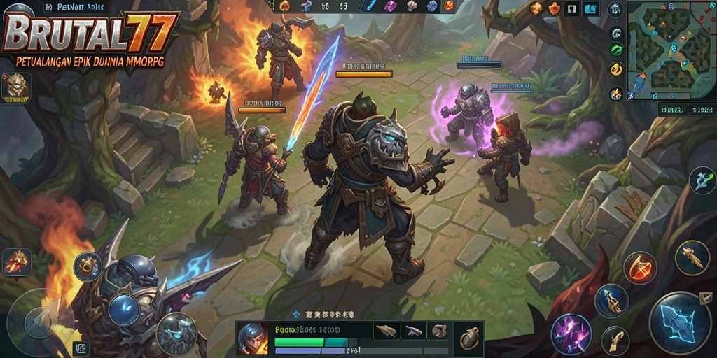 Tangkapan layar dari gameplay BRUTAL77 yang mendebarkan dan penuh aksi.