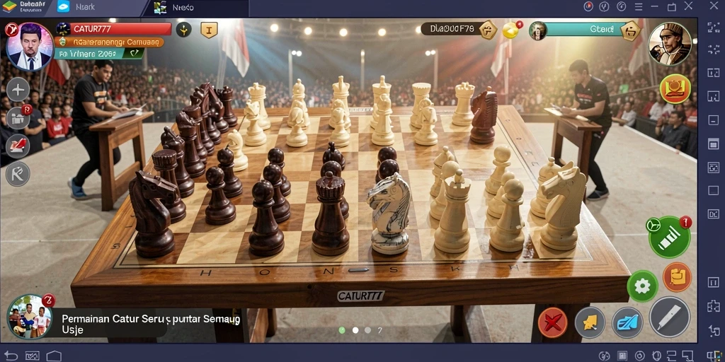 Tampilan gameplay seru dan menarik di CATUR777.