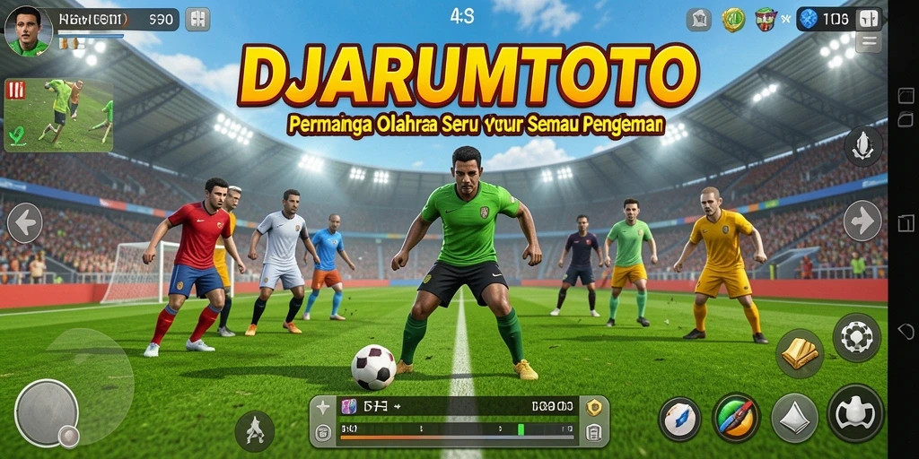 Tampilan gameplay seru dari DJARUMTOTO yang menunjukkan aksi olahraga yang intens.