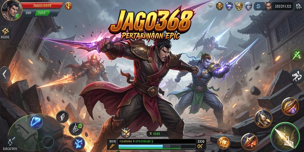 Tampilan gameplay JAGO368 dengan aksi pertarungan yang intens.