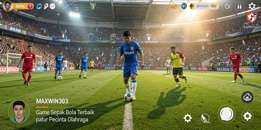 Tangkapan layar gameplay mengesankan dari permainan sepak bola MAXWIN303.