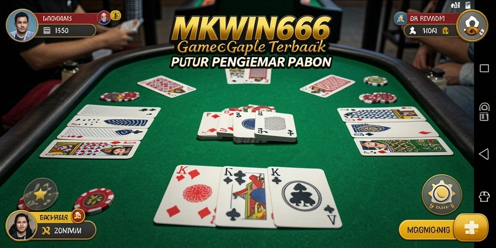 Screenshot gameplay Gaple yang seru dan interaktif di MKWIN666.
