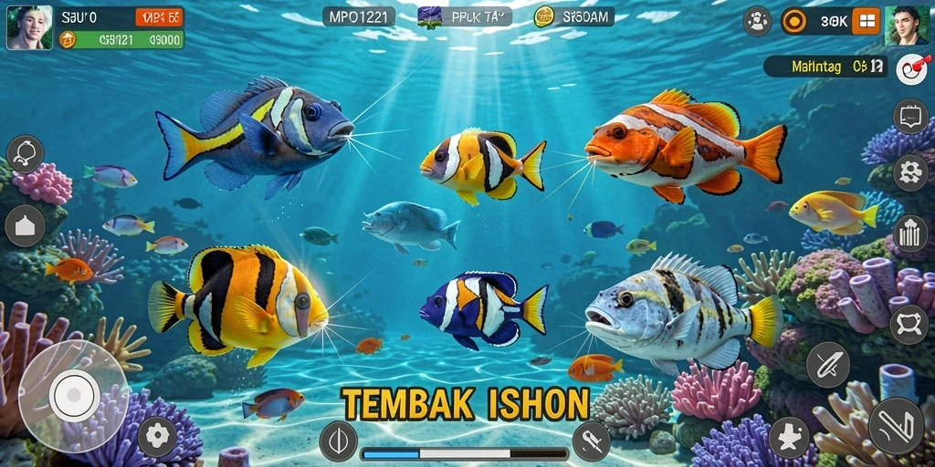 Screenshot gameplay Tembak Ikan MPO1221 yang mendebarkan.