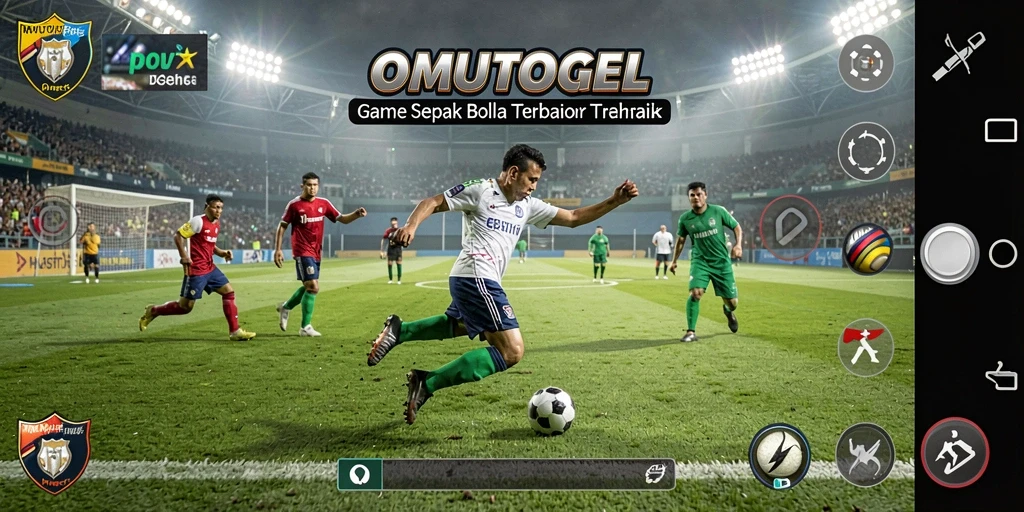 Tampilan menarik dari gameplay OMUTOGEL dengan aksi sepak bola seru.