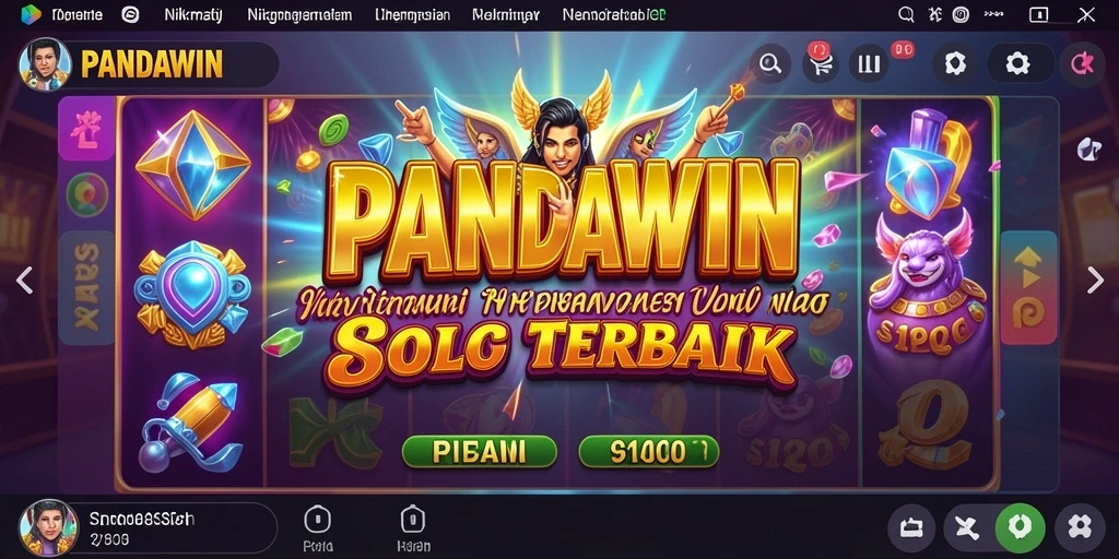 Tampilan menarik dari gameplay Slot PANDAWIN, penuh warna dan animasi.