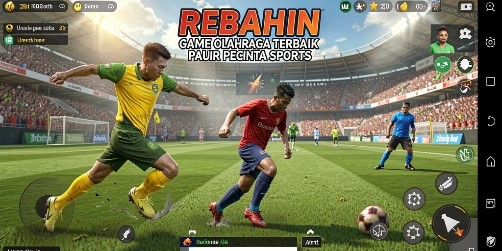 Gameplay seru dalam REBAHIN dengan variasi olahraga yang menarik.