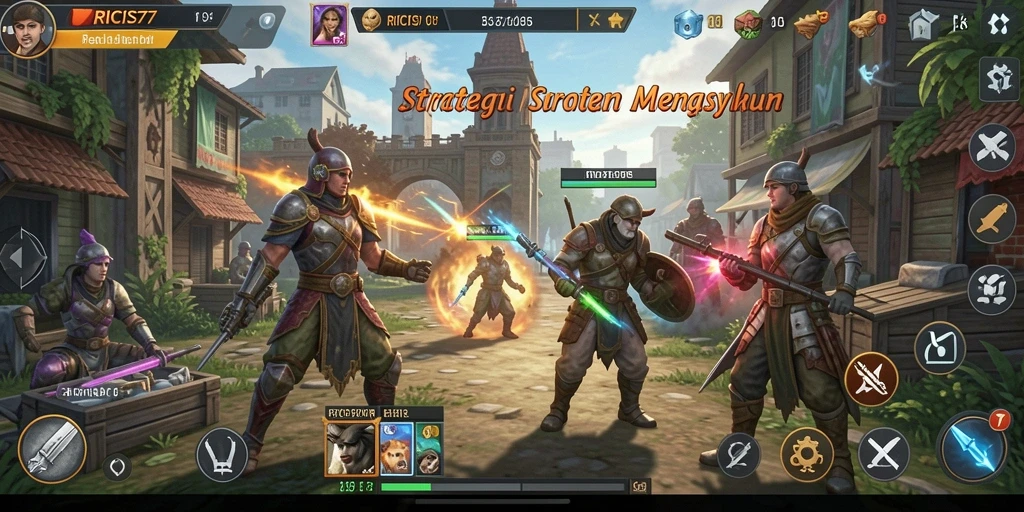 Tampilan gameplay RICIS77 yang menarik dan strategis.