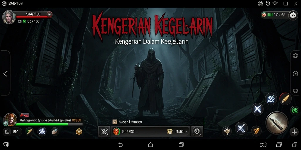 Tampilan gameplay SIAP108 yang menegangkan dan menyeramkan.