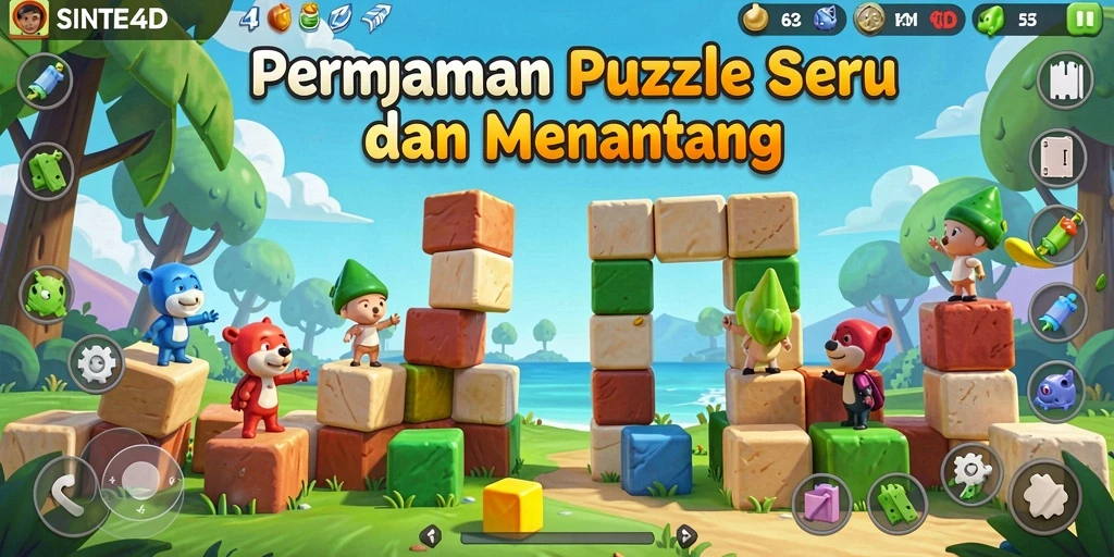 Gameplay menarik dari SINTE4D yang penuh tantangan puzzle.