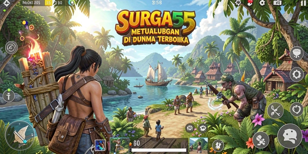Screenshot gameplay SURGA55 menampilkan petualangan eksplorasi luar biasa.